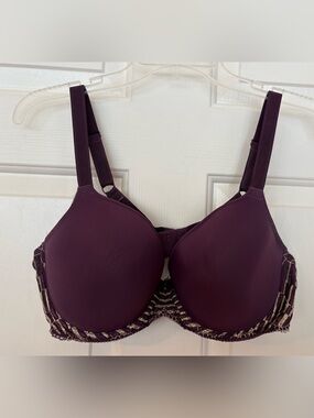 40D Wacoal 853217 La Femme Purple/Gold Contour Underwire Bra